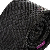 Black Houndstooth Slim Silk Tie 6cm